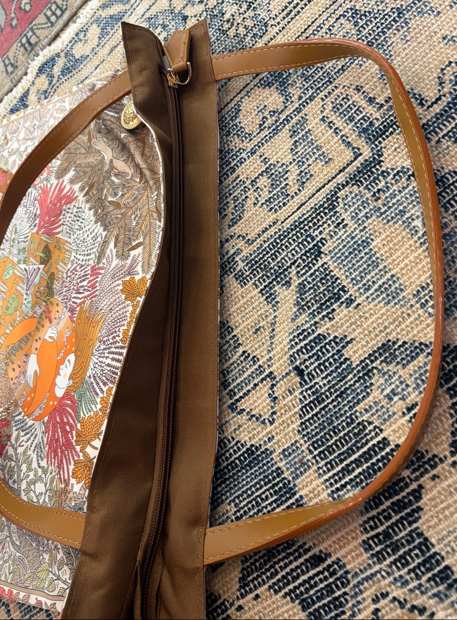 Camel Orange Lady Moon Bag