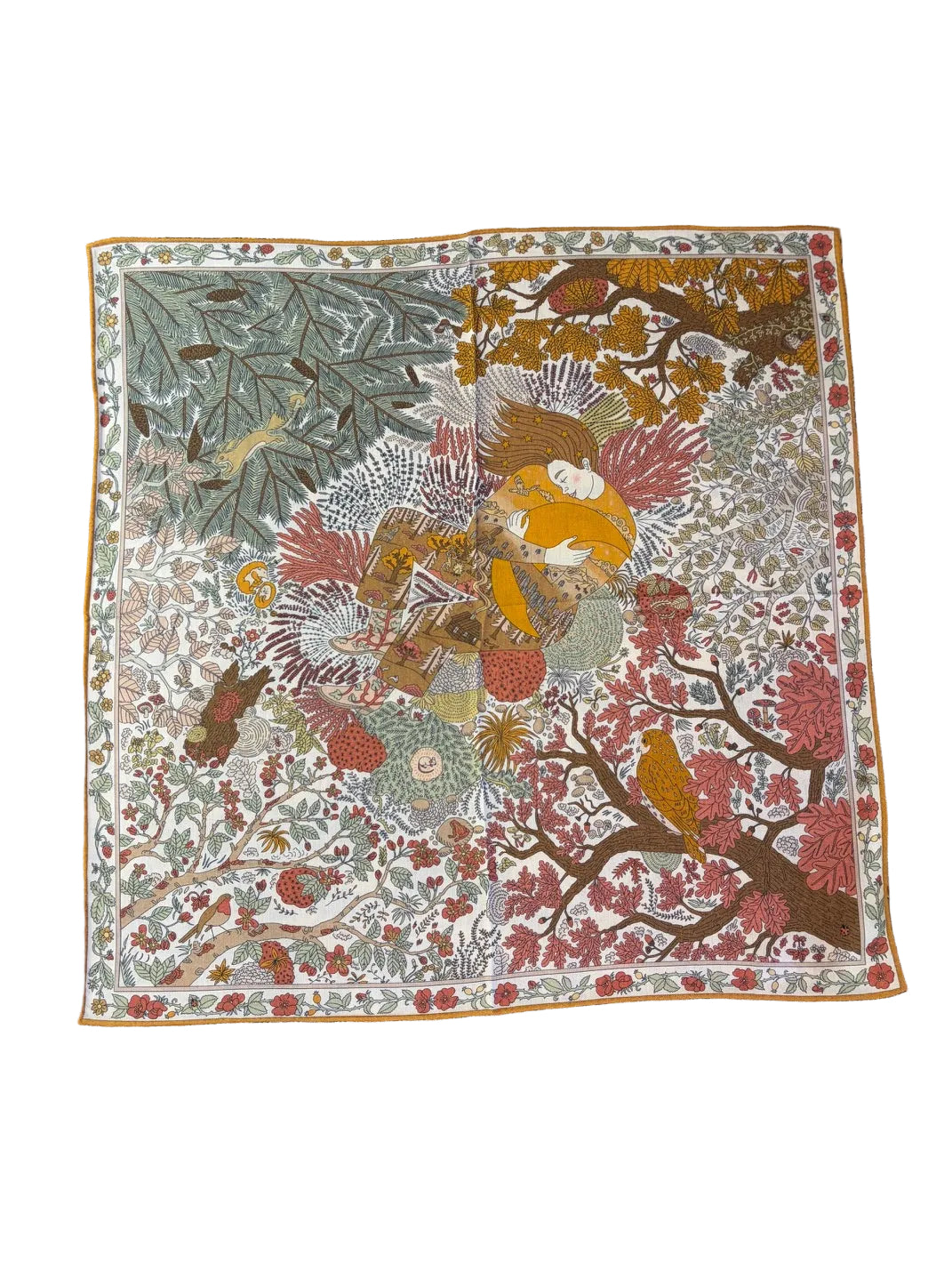 Orange Lady Moon Scarf