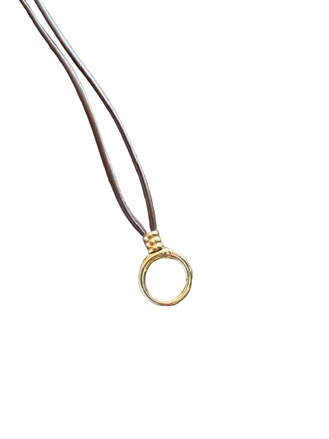 Brown Figgy Vegan Leather Necklace