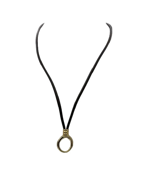 Brown Figgy Vegan Leather Necklace