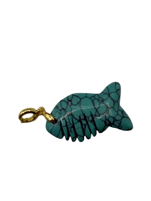 Turquoise XL Gemstone Fish Charm