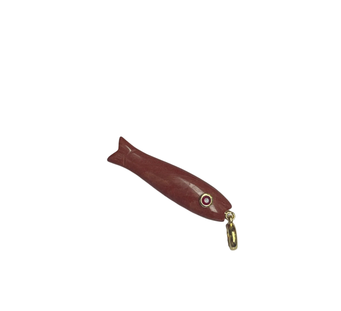 Red Jasper Fish Gemstone Charm