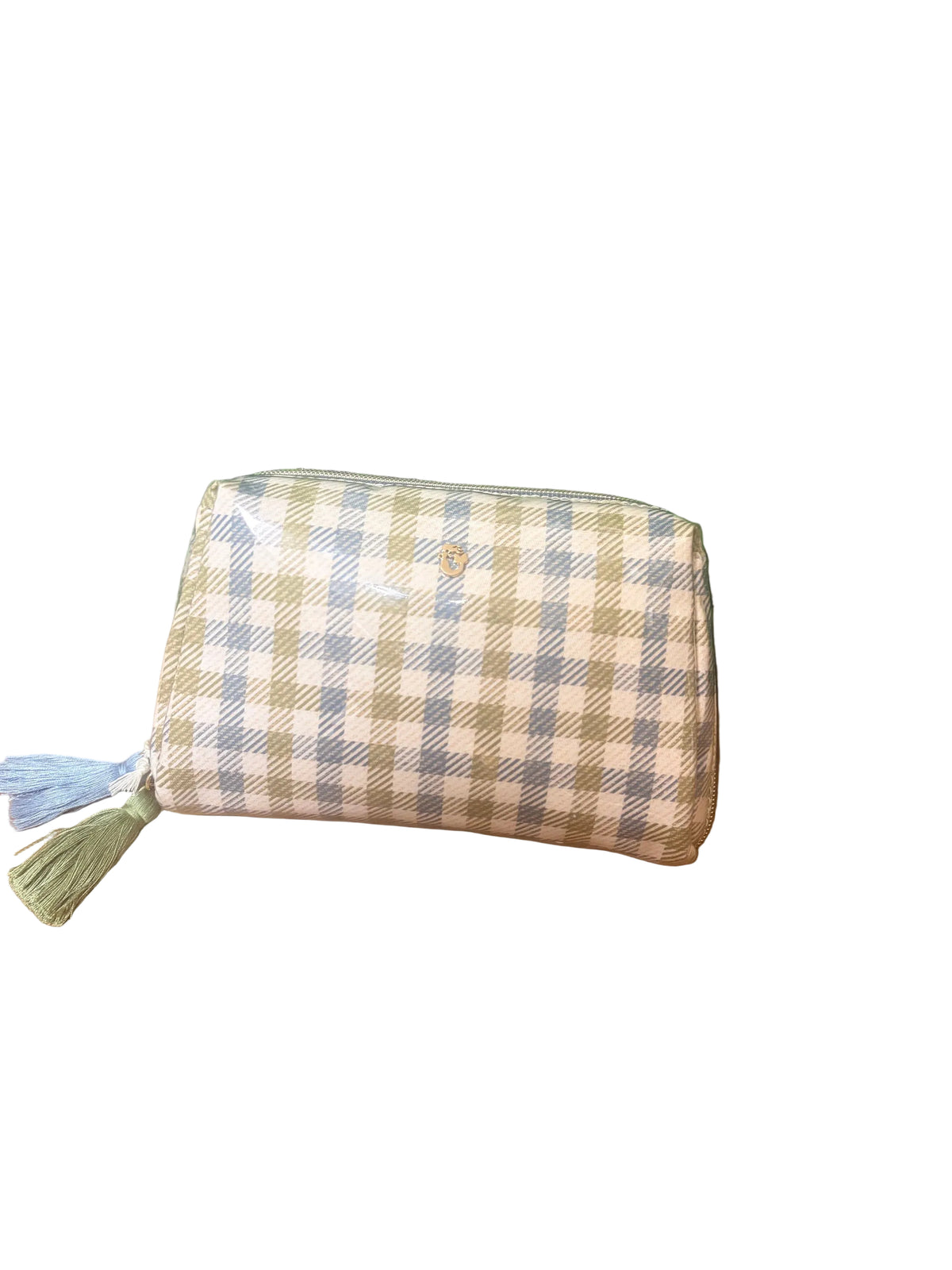 Cosmetic Pouch Gingham Blue