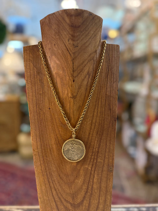 Coin Necklace Gold Casing