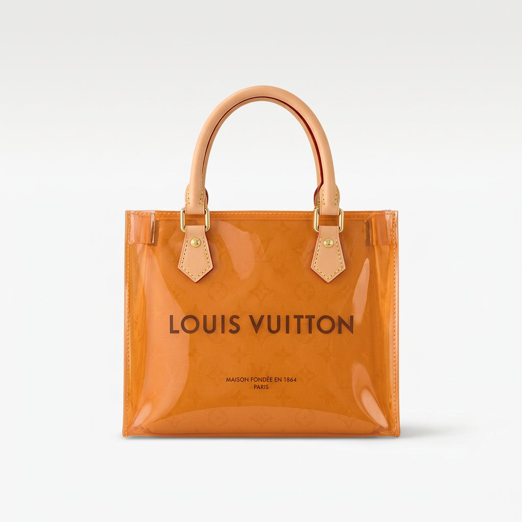 Louis Vuitton Small Orange Shopping Tote Bag