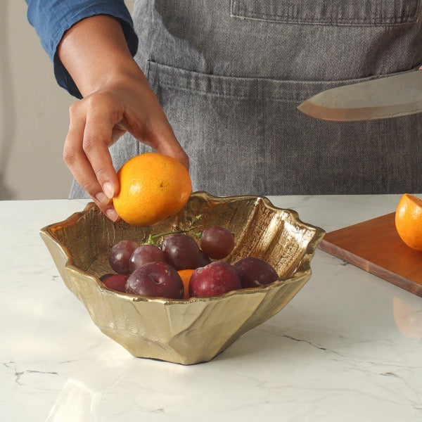 Gold Wavy Bowl