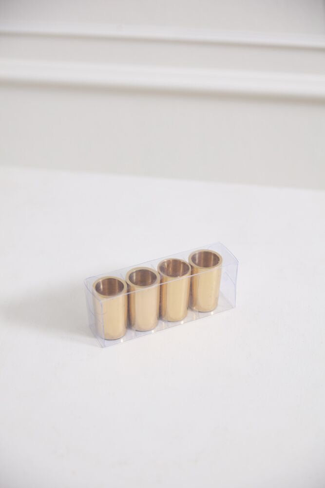 Gold Tune Candlestick Set