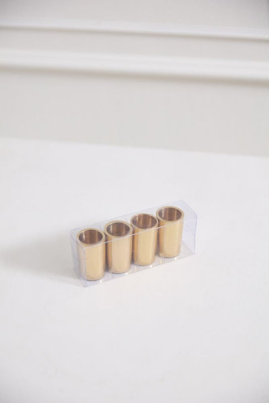 Gold Tune Candlestick Set