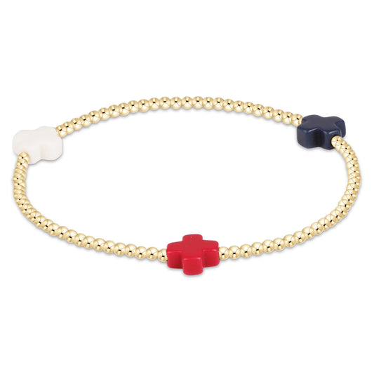 Enewton Signature Cross 2mm Gold Bracelet - Firecracker