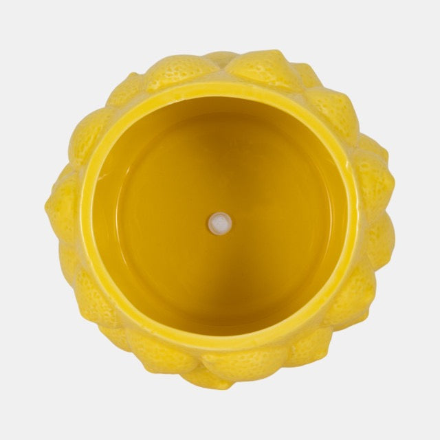 7" Lemon Flower Pot