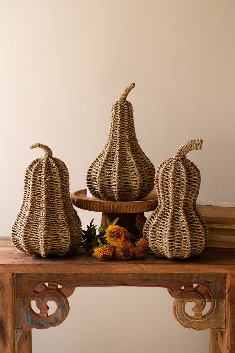 Three Woven Vine Gourd Set