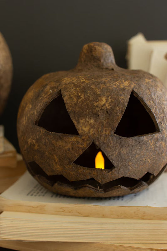Paper Mache Jack-O-Lantern Set