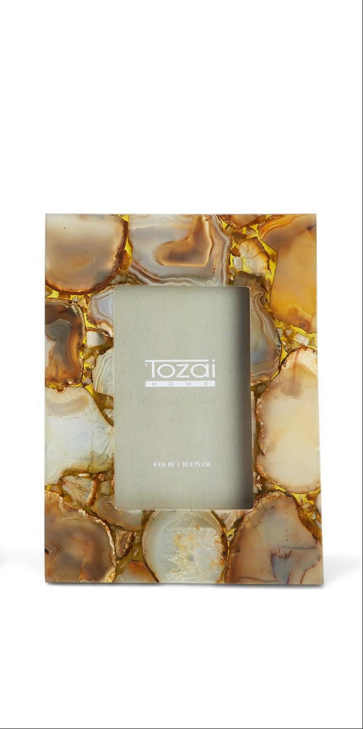 Amber Agate Picture Frame in Two Sizes