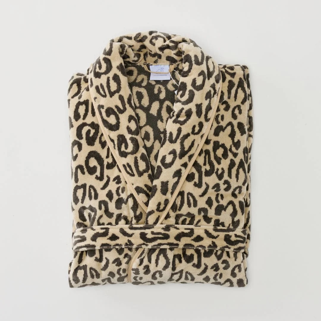 Weezie Women’s Leopard Long Plush Robe