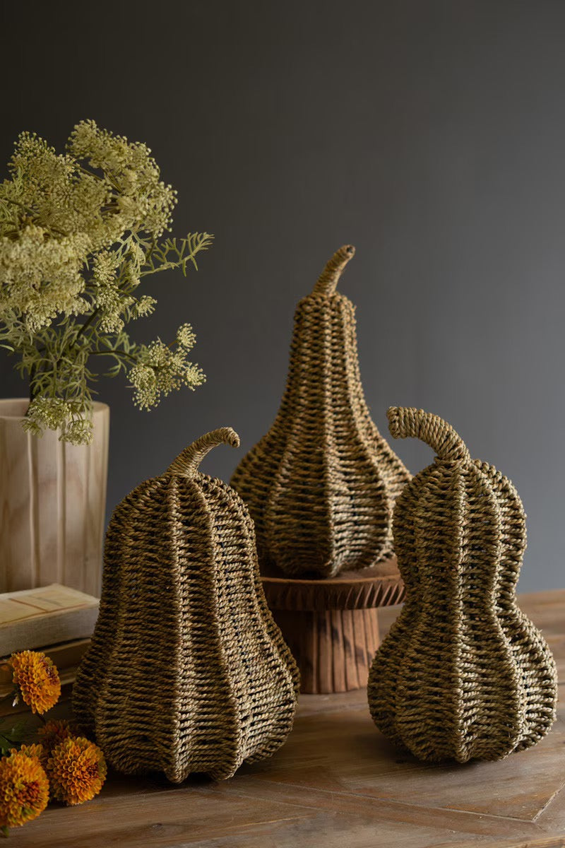 Three Woven Vine Gourd Set