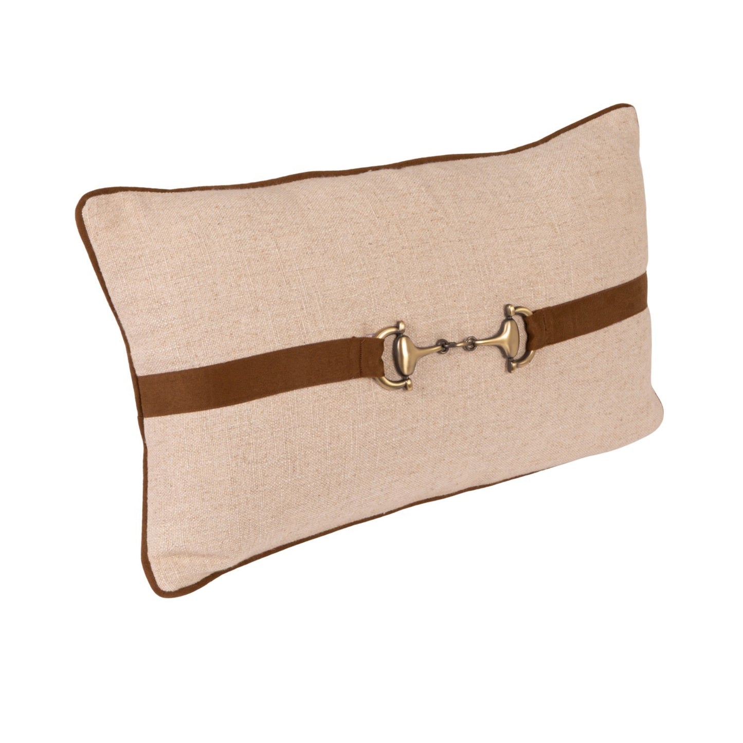 Viscose & Linen Buckle Lumbar Pillow