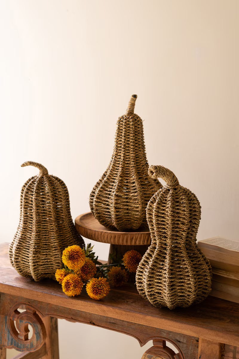 Three Woven Vine Gourd Set