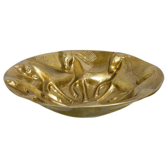 Gold Horse Motif Bowl