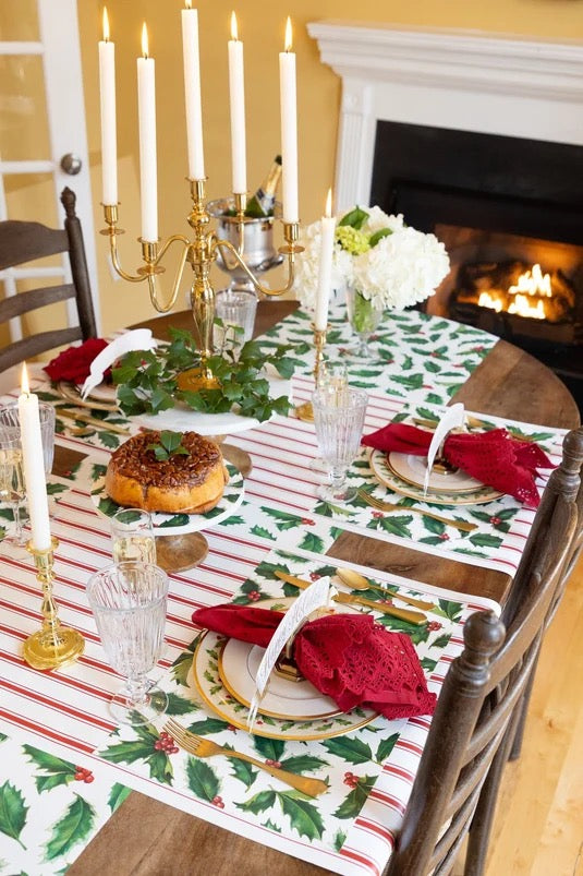 Holiday Holly Table Runner