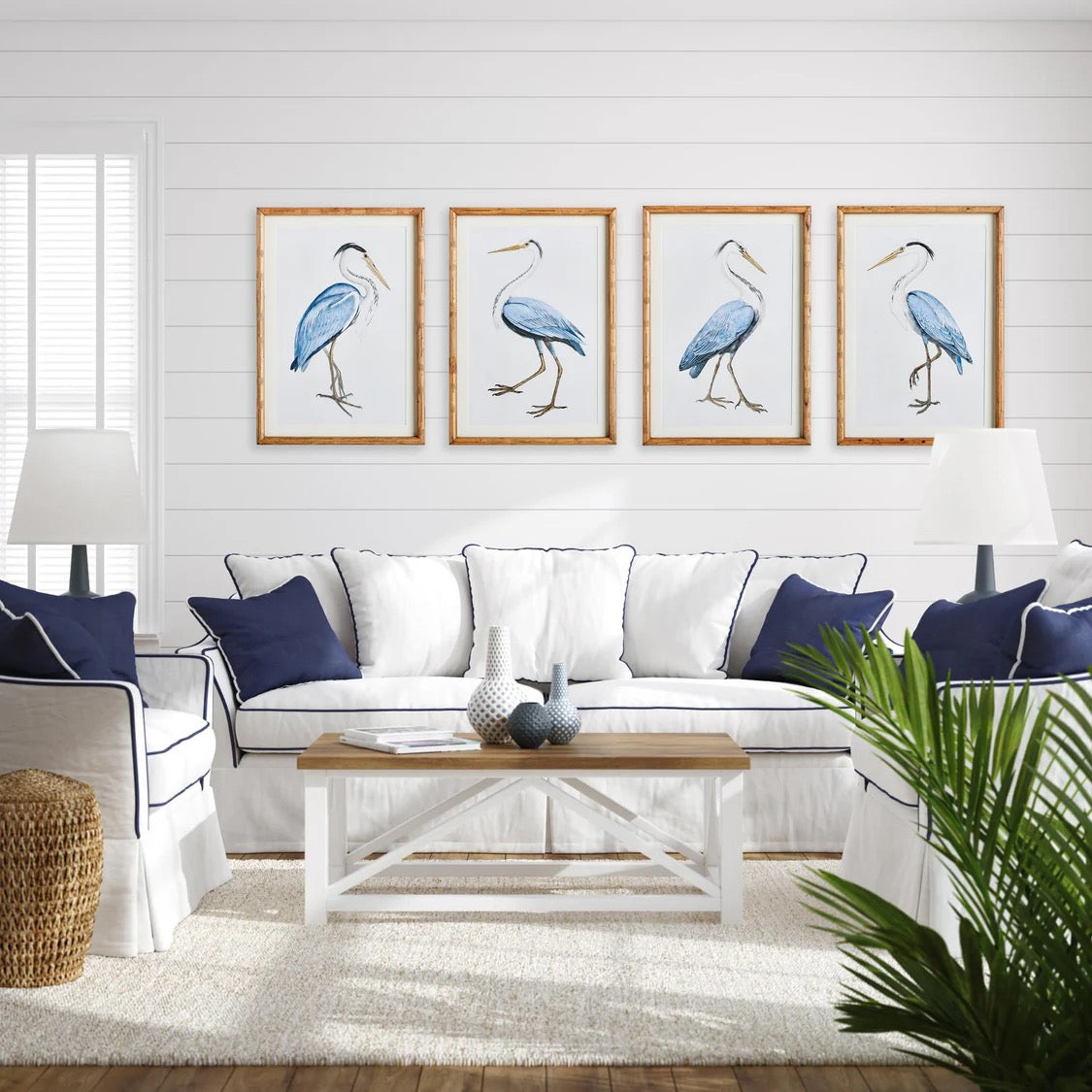 Elegant Blue Heron Print (4 Styles)