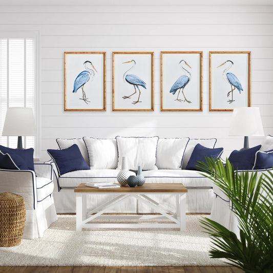 Elegant Blue Heron Print (4 Styles)