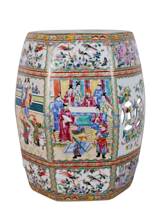 Rose Medallion Garden Stool