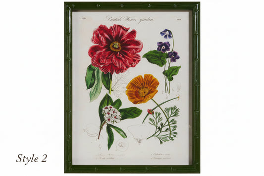 16" Floral Framed Wall Art