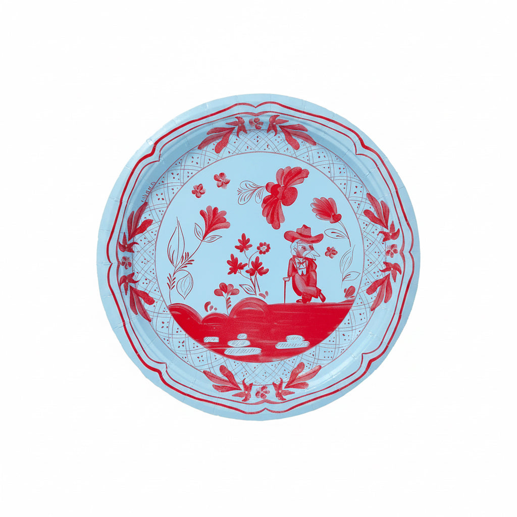 Pavilion Oxford Wild Man Blue And Red Dessert Collegiate Paper Plates