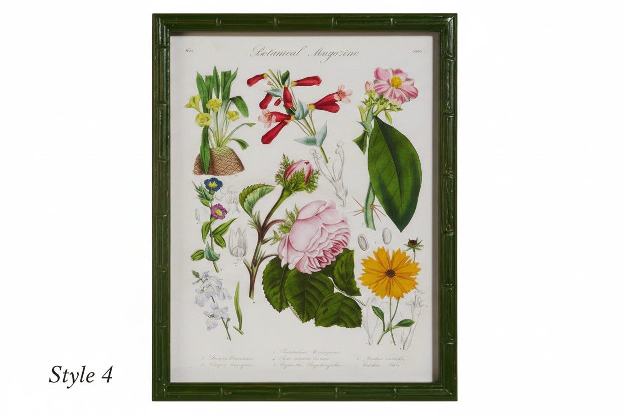 16" Floral Framed Wall Art