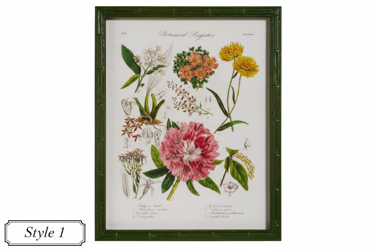 16" Floral Framed Wall Art