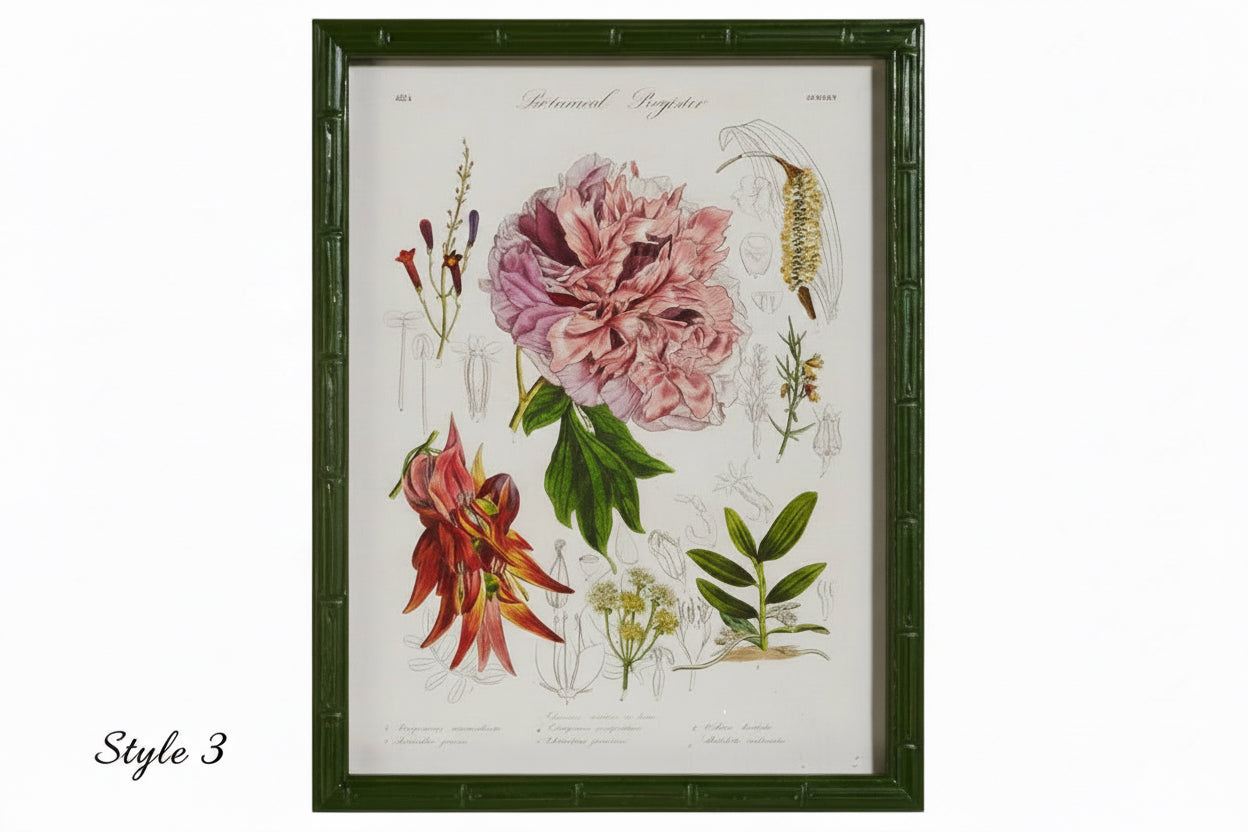 16" Floral Framed Wall Art
