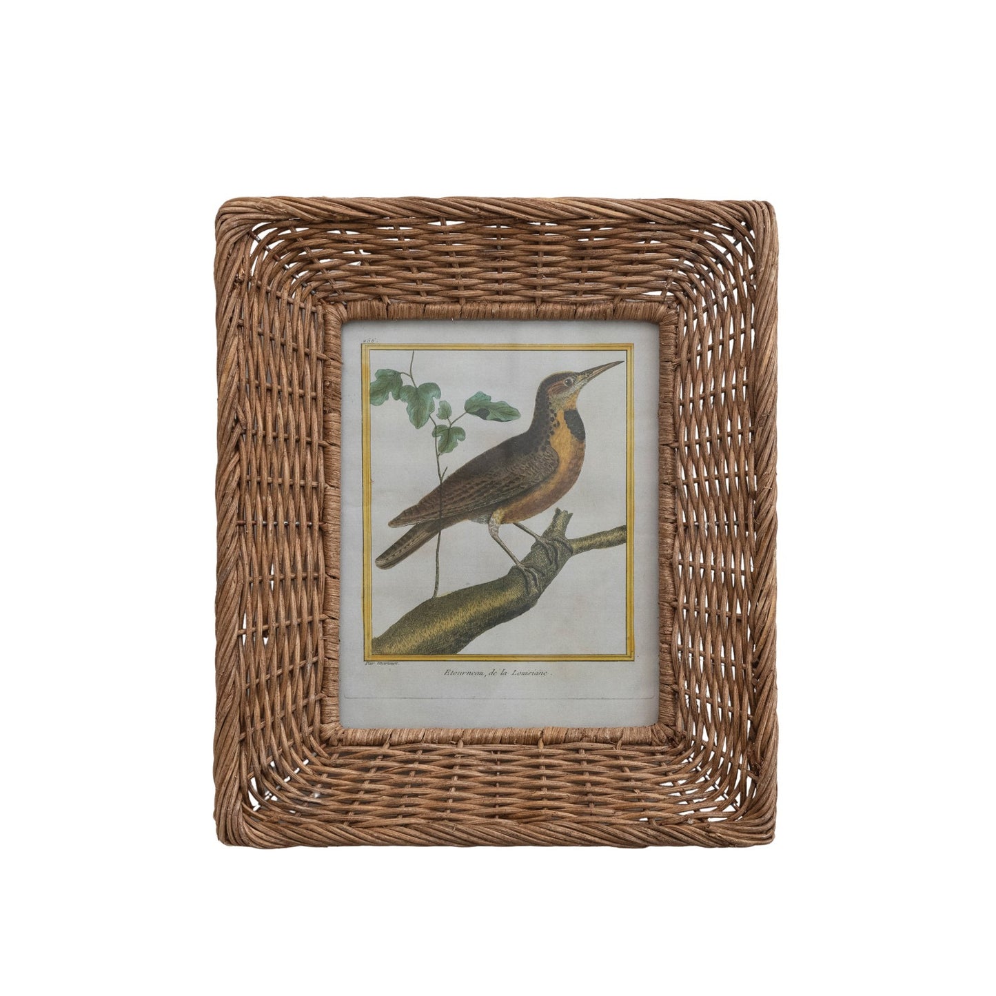 Large Hand-Woven Wicker Photo Frame