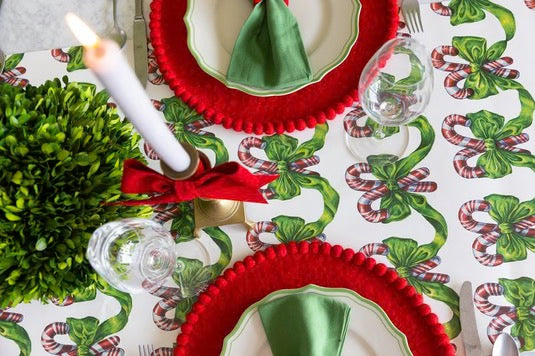 Festive Candy Canes Table Runner