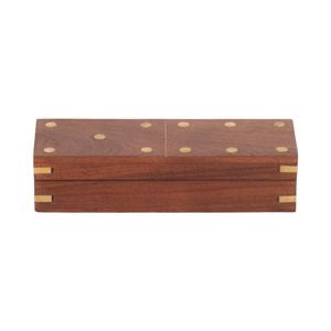 DENNING CROSS BROWN DOMINO GAME SET
