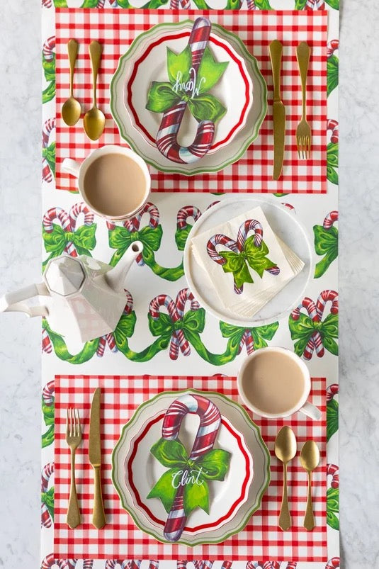 Festive Candy Canes Table Runner