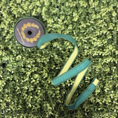 JME Dupion DBL Fused Emerald/Lime Ribbon