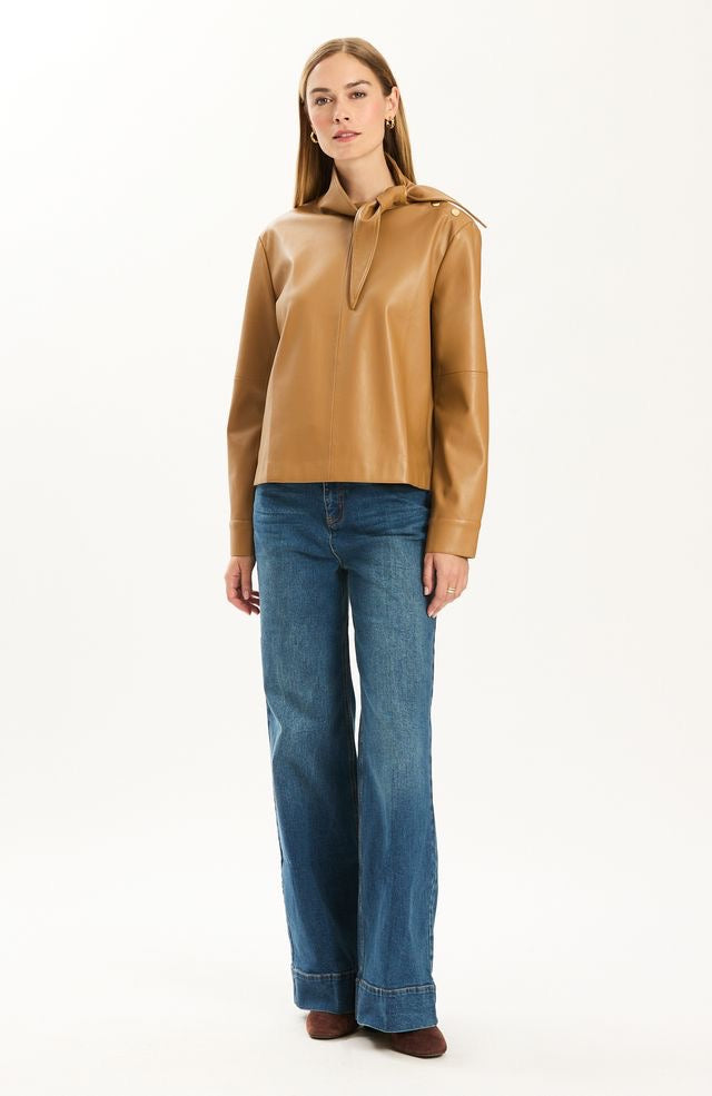 Rebecca Leather Tie Shirt