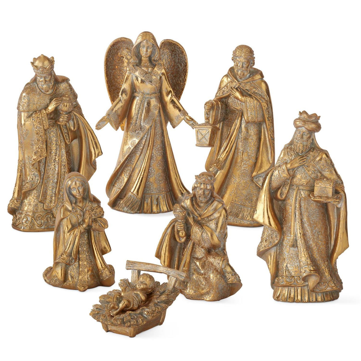 Set of 7 Gold Nativity
