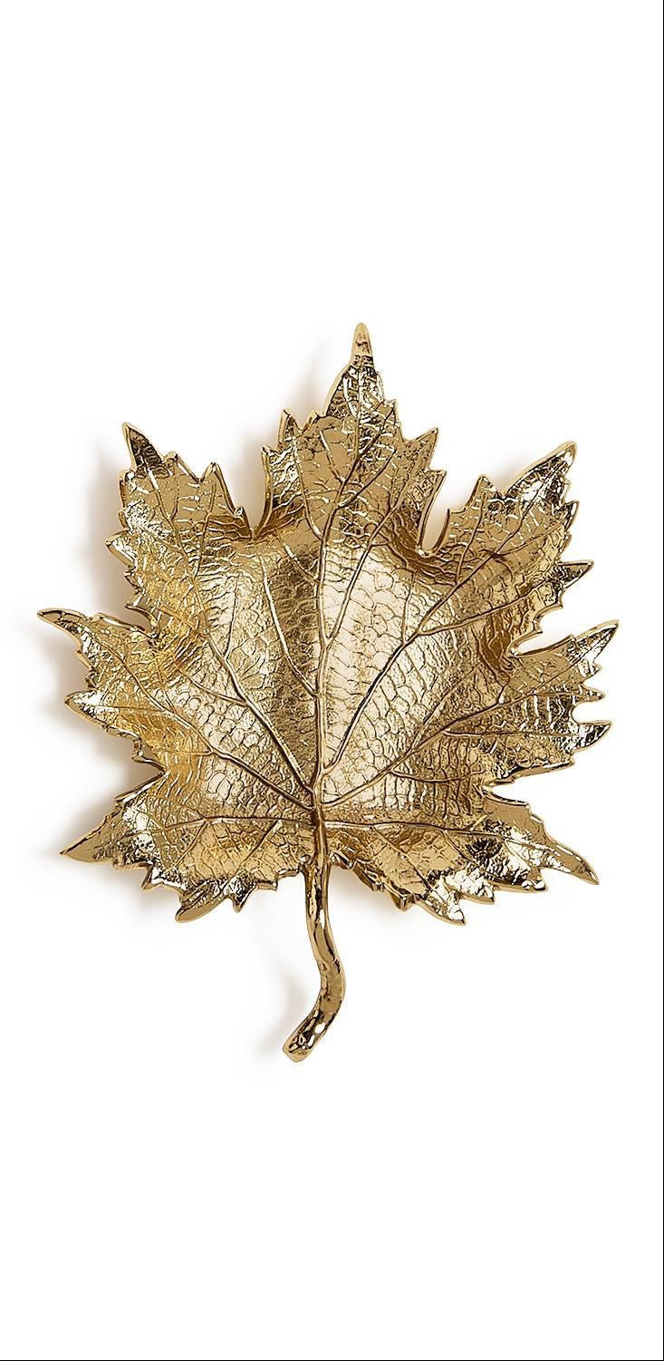 Golden Leaf Tray/Bowl 2 Styles