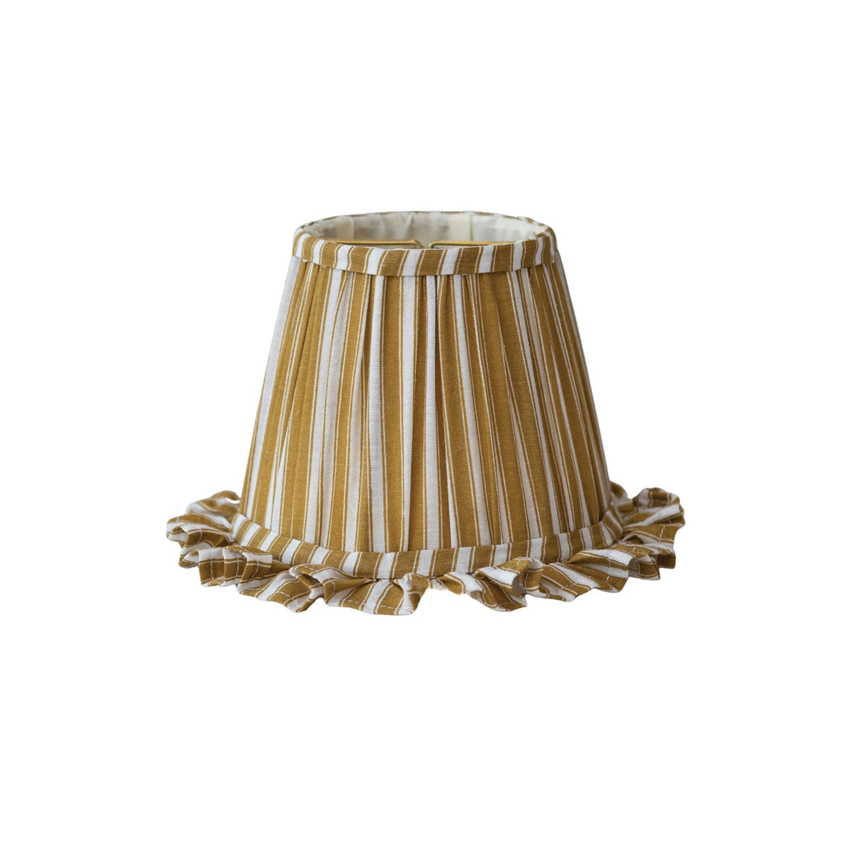 Cotton Mustard Striped Clip-on Mini Lampshade
