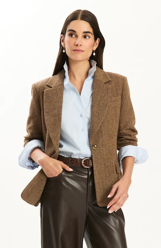 Taylor Herringbone Blazer