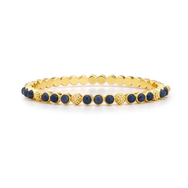 BERRY Gem Petite Hinged Bangle - Blue Labradorite