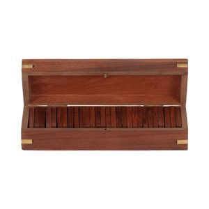 DENNING CROSS BROWN DOMINO GAME SET
