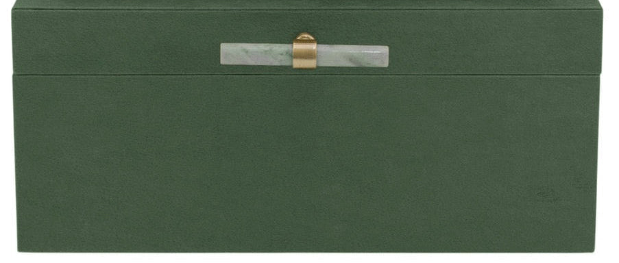 Aubrina Green Suede/Stone Hardware Box (2 Sizes)