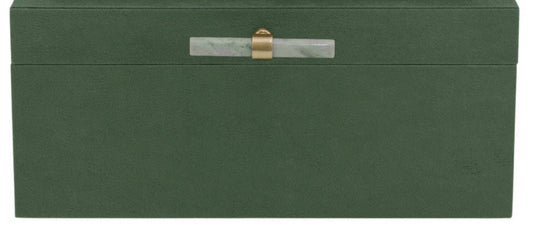 Aubrina Green Suede/Stone Hardware Box (2 Sizes)