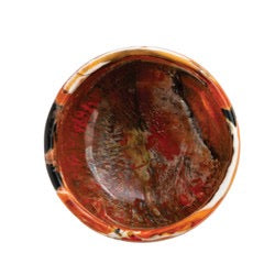 Orange Marbled Resin Bowl