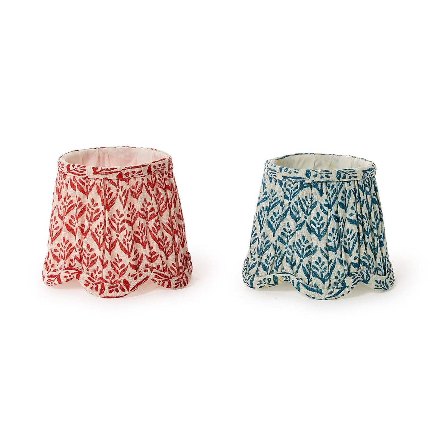 Scalloped Floral Fabric Lampshade (2 Colors)