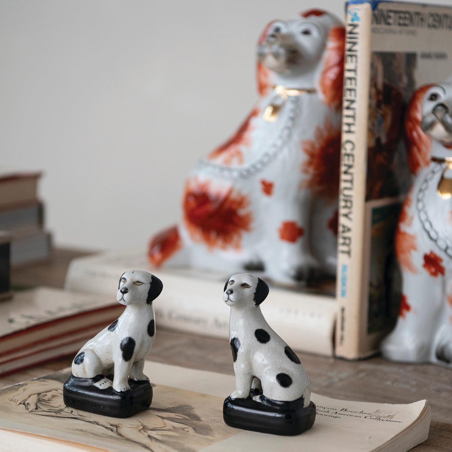 Hand-Painted Vintage Reproduction Dogs, Set of 2 (Each Will Vary)