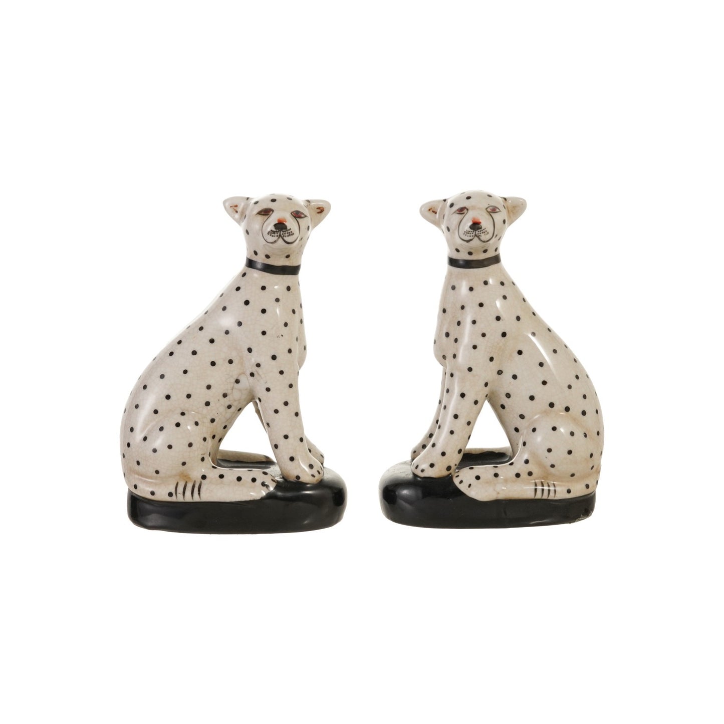 Hand-Painted Vintage Reproduction Cheetahs, Set of 2 (Each Varies)
