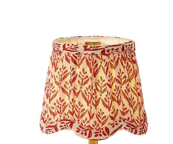 Scalloped Floral Fabric Lampshade (2 Colors)